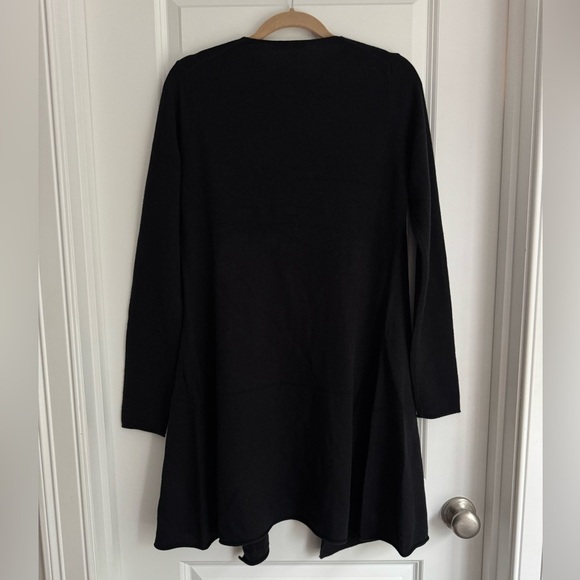 NWT Calypso St. Barth Black Cashmere Cardigan Open Front Longline Sweater Medium - Picture 3 of 7